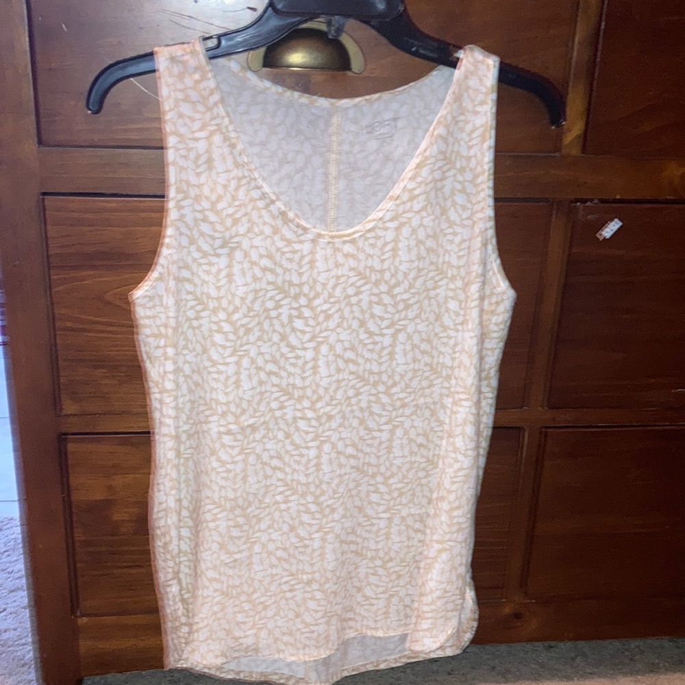 Loft outlet Lightweight career tank top tan/white size XS